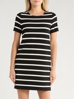 RAG & BONE Colette Black and White Striped Short Sleeve Tee Dress ❤️❤️